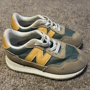 New Balance Kids' Sneakers in Teal and Mustard